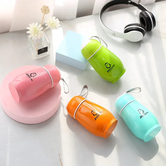 200ml Cartoon Penguin Thermos Cup | Ανοξείδωτο Ατσάλι | Παιδικό Vacuum Flask | Cute Big Belly Penguin Gift Bottle