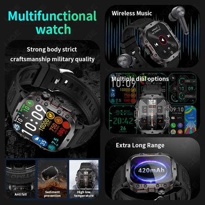 🛡️ LIGE 2025 Outdoor Military Smartwatch – Η απόλυτη ισχύς στον καρπό σου! 🛡️