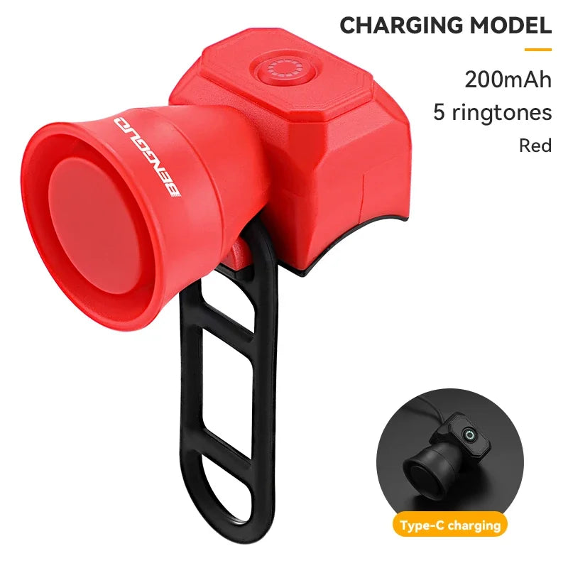 🚴🔔 Ηλεκτρονική Κόρνα Ποδηλάτου – Mini USB Επαναφορτιζόμενη, Αδιάβροχη & Ιδανική για Παιδιά & Ενήλικες 🚦✨