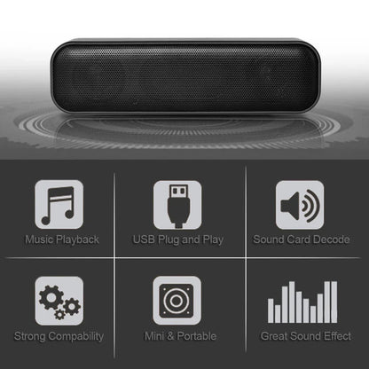 🔊 HK-5008 USB Powered Soundbar – Desktop Speaker με 2 Subwoofers 💻🎶