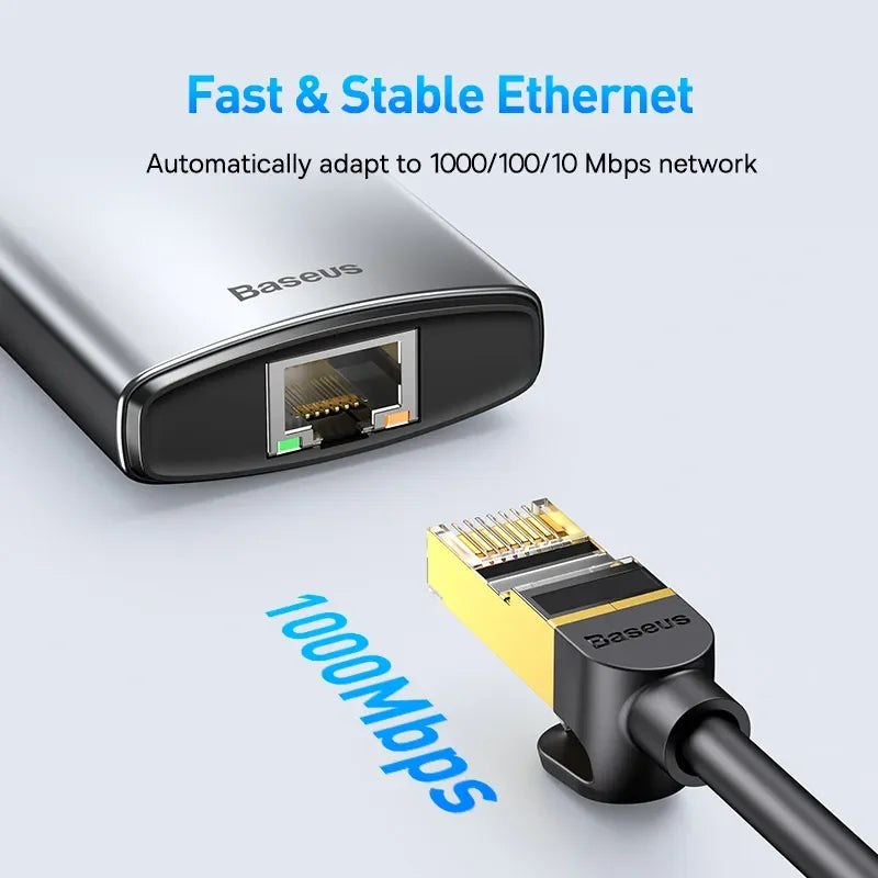 Baseus StarJoy 8-Port USB-C Hub – 4K@60Hz | Ethernet | PD 100W
