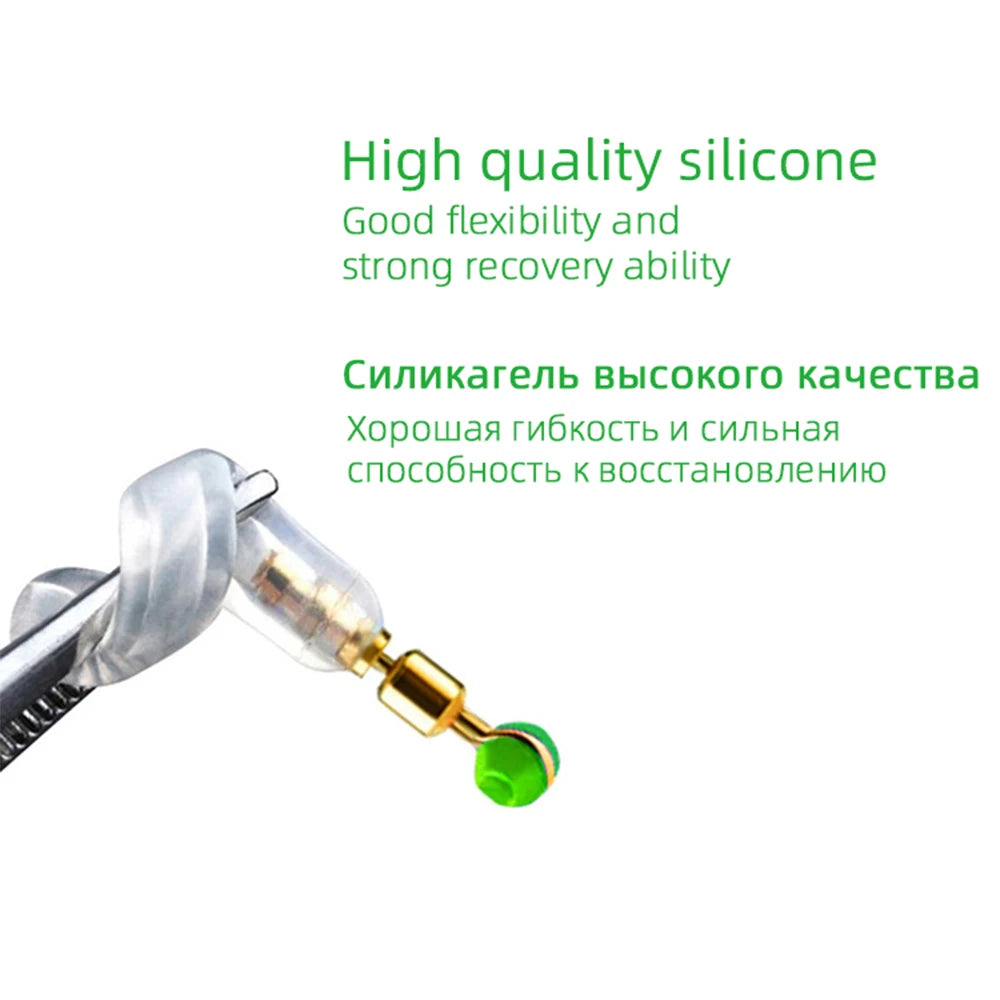 🎣 DNDYUJU 10pcs Silicone Fishing Float Holder – Αντι-μπερδεμένες Βάσεις Φελλών με Χάλκινη Κεφαλή & 360° Περιστροφή | Αξεσουάρ Ψαρέματος για Κυπρίνο