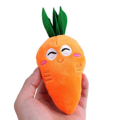 3pcs Carrot Dog Toys 🥕🐶 | Plush & Squeaky 🔊 | Soft Chew for Dogs & Cats 🧸 | Teeth Cleaning & Play ✅