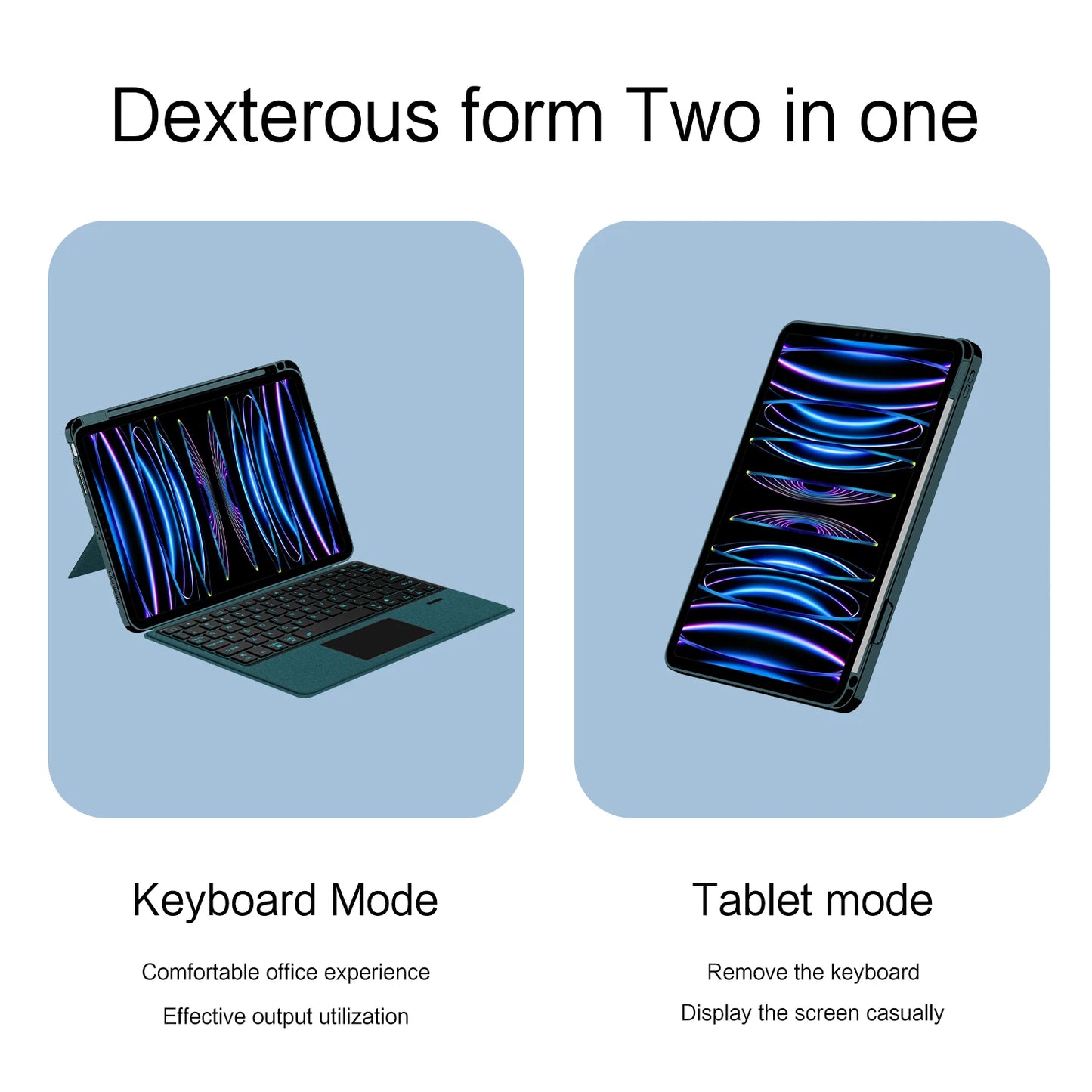 💻✨ HUWEI Magic Keyboard Case – Με Backlight & TouchPad για iPad Air & iPad Pro 11" 📱