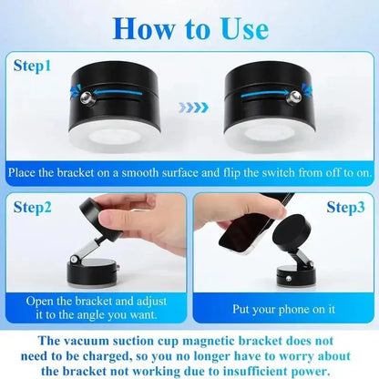 📱🧲 Magnetic Phone Holder Stand – Ρυθμιζόμενη & Πτυσσόμενη Βάση με Ισχυρή Βεντούζα & Vacuum Adsorption