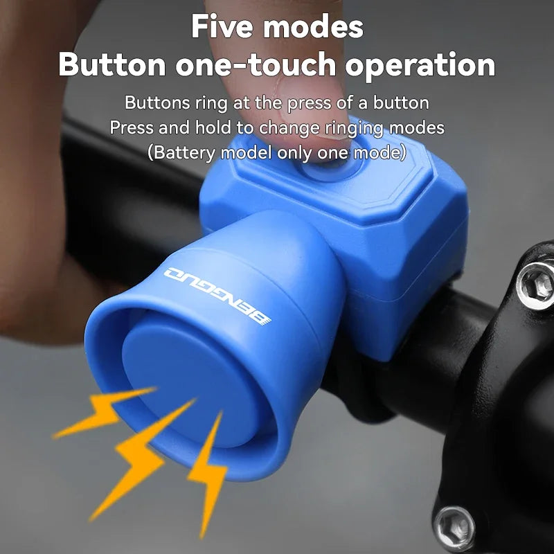 🚴🔔 Ηλεκτρονική Κόρνα Ποδηλάτου – Mini USB Επαναφορτιζόμενη, Αδιάβροχη & Ιδανική για Παιδιά & Ενήλικες 🚦✨