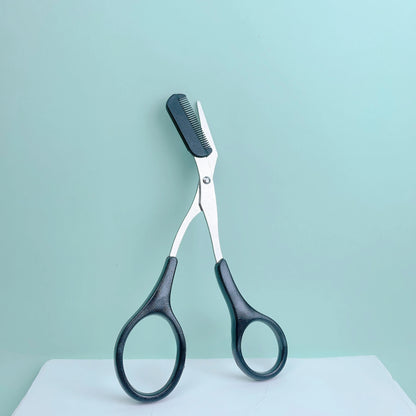💖✂️ Ροζ Ψαλιδάκι Φρυδιών με Ενσωματωμένο Χτενάκι – Ανοξείδωτο Ατσάλι για Τέλειο Σχήμα & Ακρίβεια