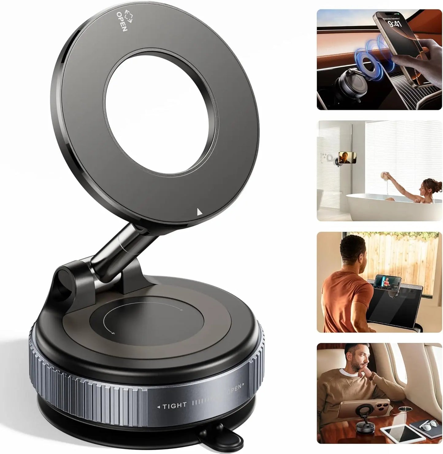 🚗📱 Car Mount Electric Vacuum Magnetic Holder – Μαγνητική Βάση Αυτοκινήτου 360° με Ισχυρή Αναρρόφηση & Πτυσσόμενο Σχέδιο 🧲✨