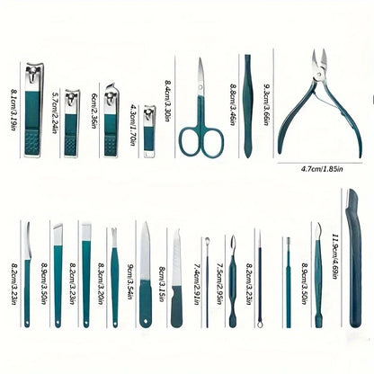 💅✨ Professional Nail Care Kit – Σετ Μανικιούρ & Πεντικιούρ από Ανοξείδωτο Ατσάλι 🔥 7/10/12/18 τεμάχια με Θήκη Ταξιδιού