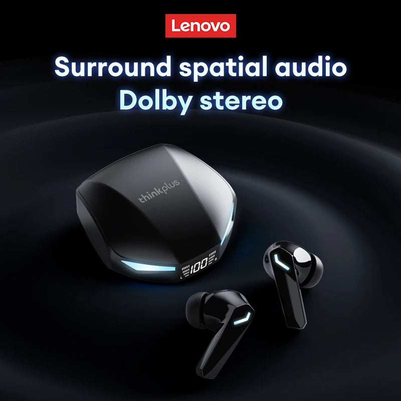🎧 Lenovo XT53 Ασύρματα Bluetooth 5.4 Earbuds – Gaming Mode, LED Display & Αυτονομία έως 26 Ώρες