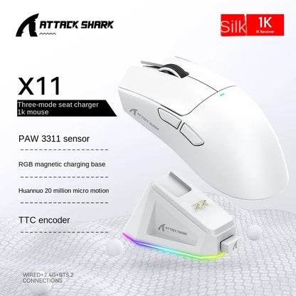 🎮🦈 Attack Shark X11 Triple Mode Gaming Mouse – Απόλυτη ελευθερία, ταχύτητα και στυλ στο χέρι σου!