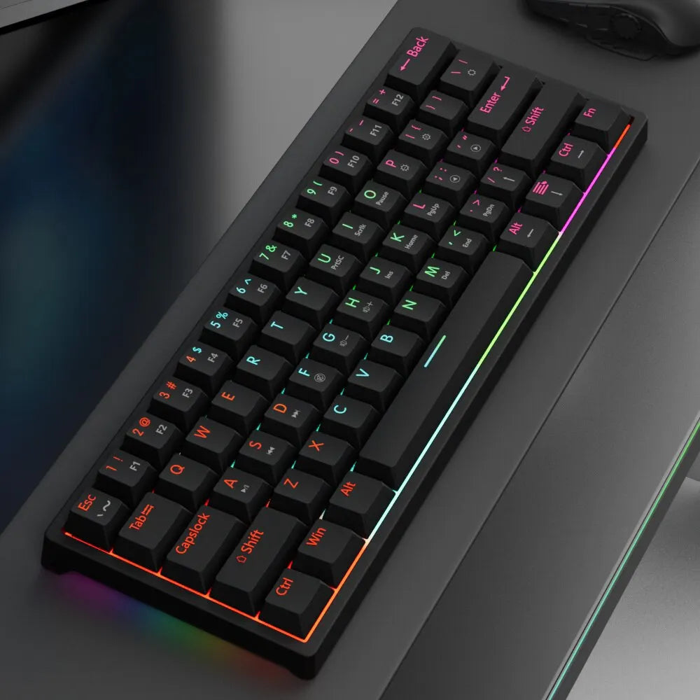 ⌨️ MUCAI MK61 Mechanical Gaming Keyboard 60% • 61 Keys • Red Switches • Hot-Swap • RGB • Detachable Cable • FPS Optimized