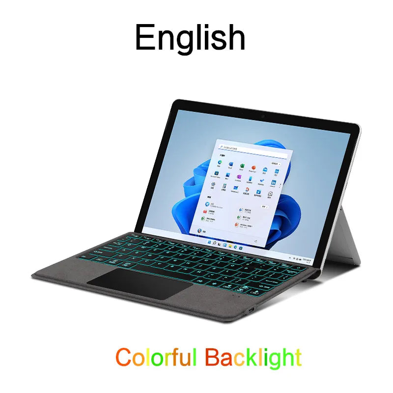 💻✨ AJIUYU Magnetic Backlit Keyboard – Για Microsoft Surface Go 1/2/3 ✨💻