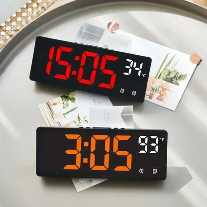 Ψηφιακό Ξυπνητήρι LED με Voice Control, Διπλό Alarm, Snooze & Ένδειξη Θερμοκρασίας