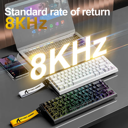⌨️⚡ ATTACK SHARK X68HE – Ενσύρματο Μαγνητικό Gaming Keyboard με 0.01mm Rapid Trigger, 8000Hz Polling Rate & RGB 16.8M 🎮✨