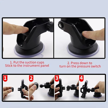 🚗📱 Universal Car Phone Holder – Σταθερό & Ευέλικτο σε Κάθε Διαδρομή! 📱🚗 360° Rotation | Windshield & Dashboard Mount | Strong Suction Cup