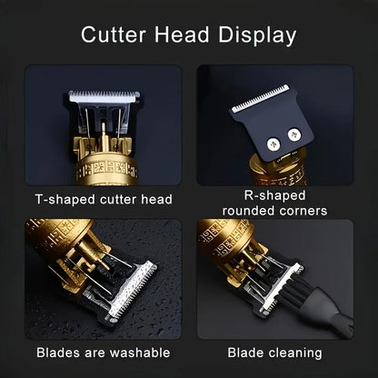 ✂️⚡ Men’s Pro Clipper – Απόλυτο Cordless Trimmer για Μαλλιά & Γένια! ⚡✂️ USB Rechargeable | Professional Hair & Beard Trimmer | Cordless Grooming Kit