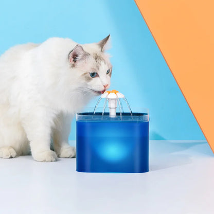 2L Pet Water Fountain 🐾💧 | LED Light ✨ | USB Powered 🔌 | Recirculating Filter ♻️ | For Cats & Dogs 🐶🐱