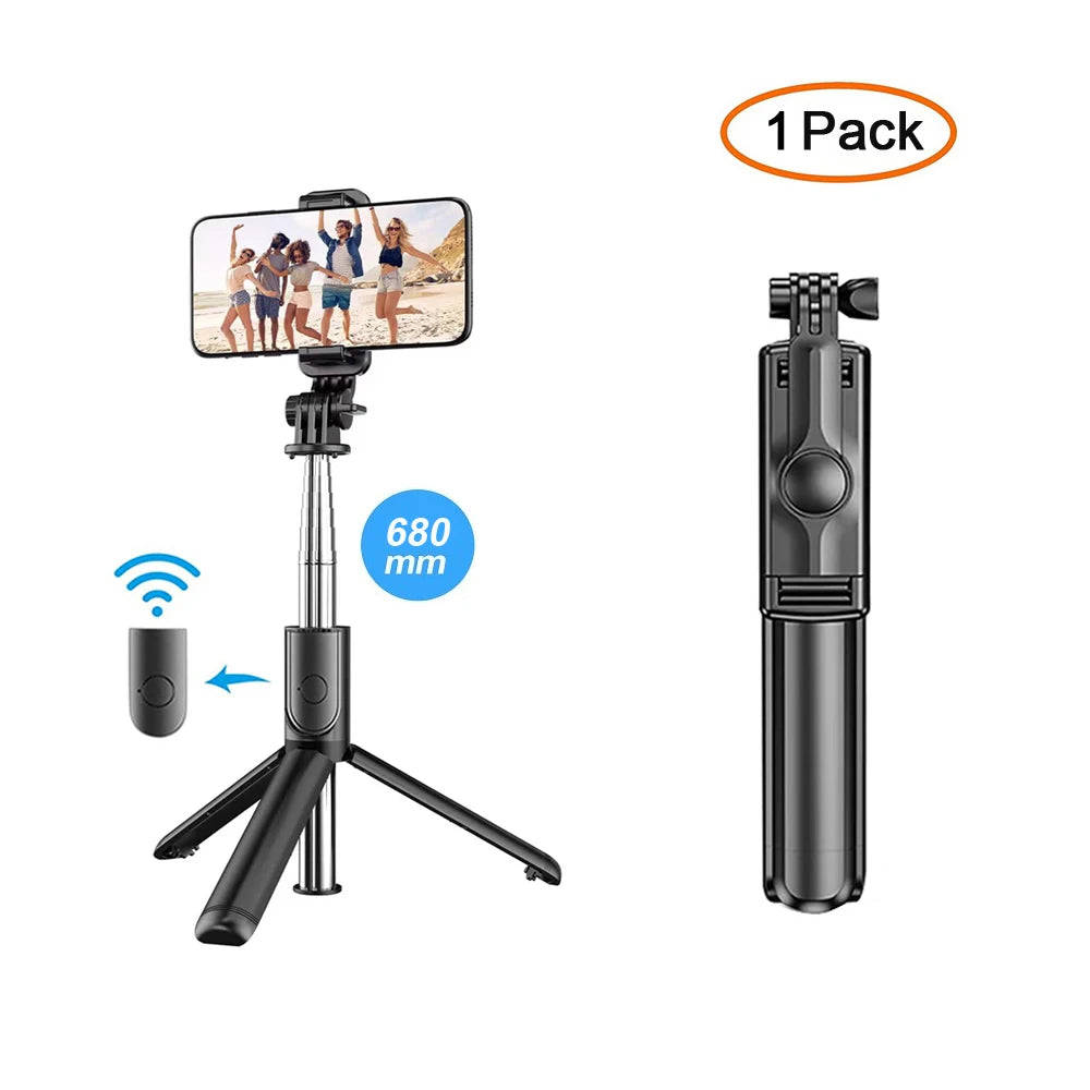 🤳📸 Bluetooth Wireless Selfie Stick Tripod με Remote & LED Light 💡 – Επεκτεινόμενο Τρίποδο για iPhone & Android