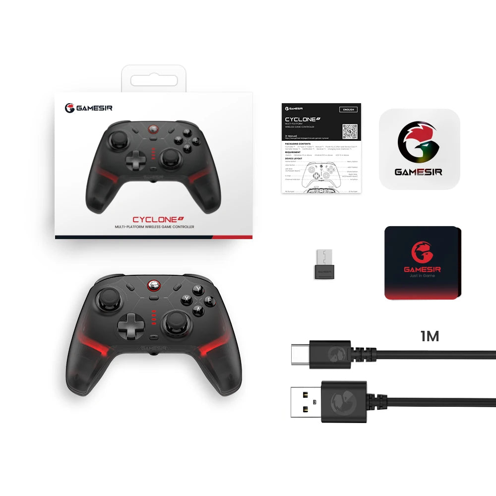 GameSir Cyclone 2 Bluetooth Gamepad – Tri-Mode | TMR Joysticks | Hall Effect Triggers