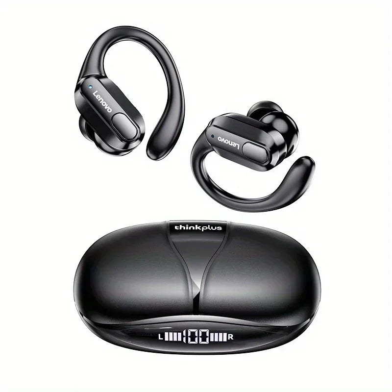 Lenovo XT80 Wireless Bluetooth 5.4 Earphones with Ear Hooks, Microphone & LED Battery Indicator