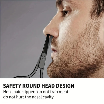 ✂️ 1PC Στρογγυλές Ψαλίδες Ασφαλείας για Τρίχες Μύτης – Stainless Steel