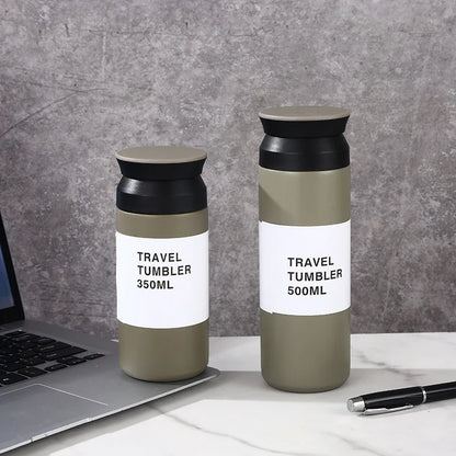 ☕🥤 Θερμός 500ml Ανοξείδωτο | Coffee Mug | Vacuum Flask | Travel Tumbler για Καφέ & Νερό