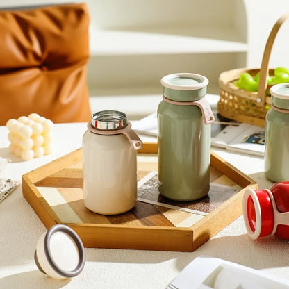 🥤✨ Μίνι Θερμός 400ml – Για Ροφήματα On-the-Go! ✨🥤  Mini Stainless Steel Insulated Water Bottle