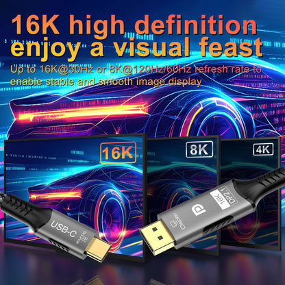 Καλώδιο USB-C σε DisplayPort 2.1 – 16K / 8K Ultra Performance