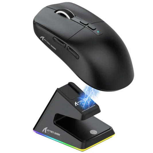 🖱️ Attack Shark X6 PixArt PAW3395 Gaming Mouse – Tri-Mode Bluetooth, RGB & Magnetic Charging