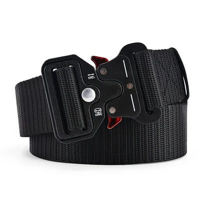 🎯🪖 Tactical Men’s Belt – Outdoor Combat & Survival Ζώνη από Nylon & Canvas με Quick Release Buckle