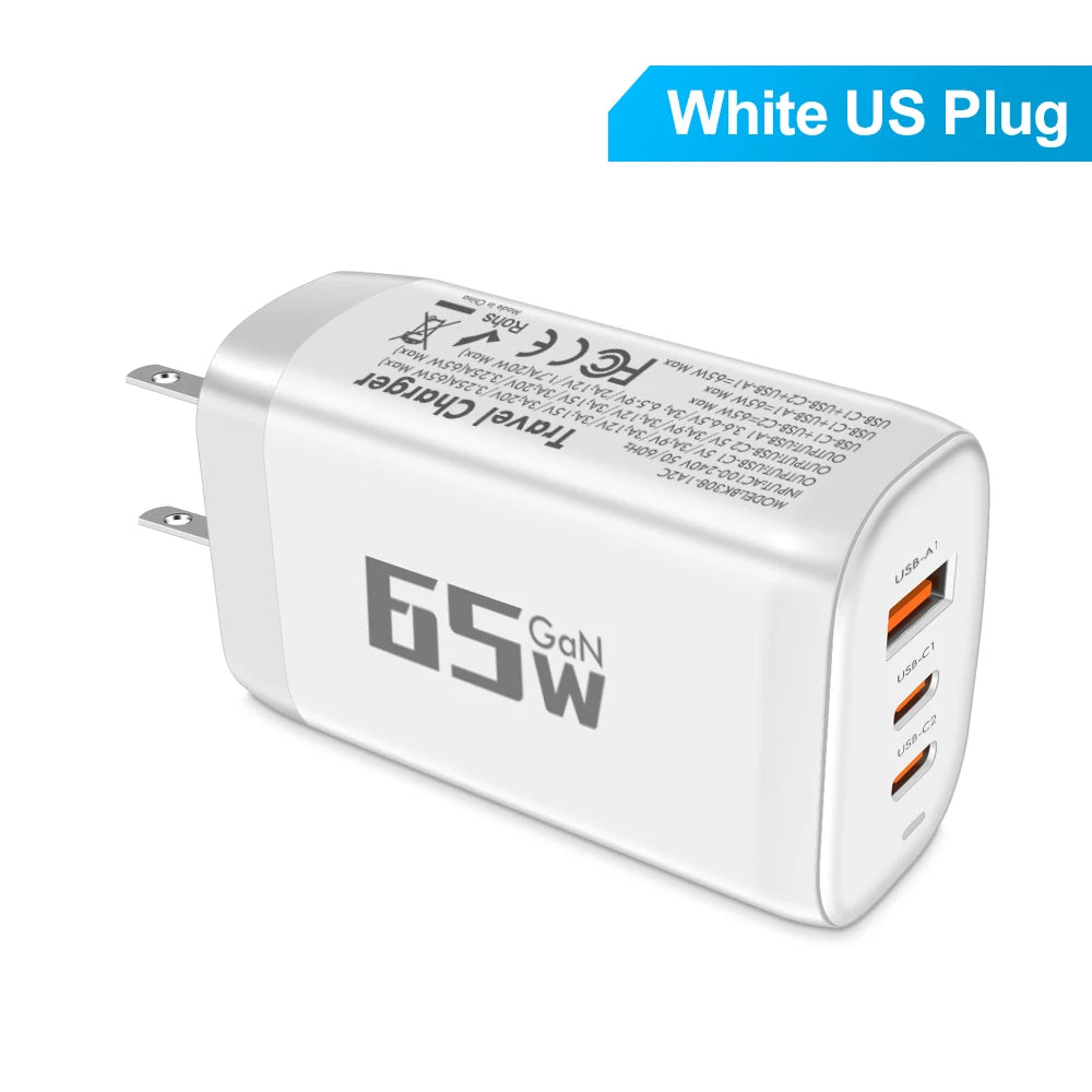 ⚡ 85W GaN USB Type-C Charger QC3.0 PPS PD – Για iPhone, MacBook, Samsung & Laptop