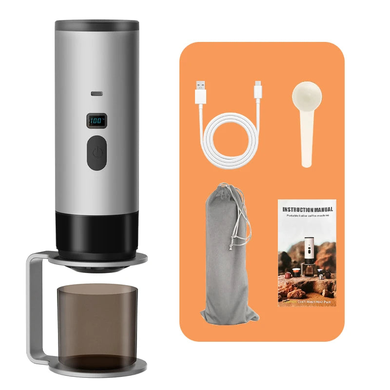 ☕🚀 Wireless Portable Coffee Machine – 3 σε 1 Espresso Maker με Digital Display 🚀☕