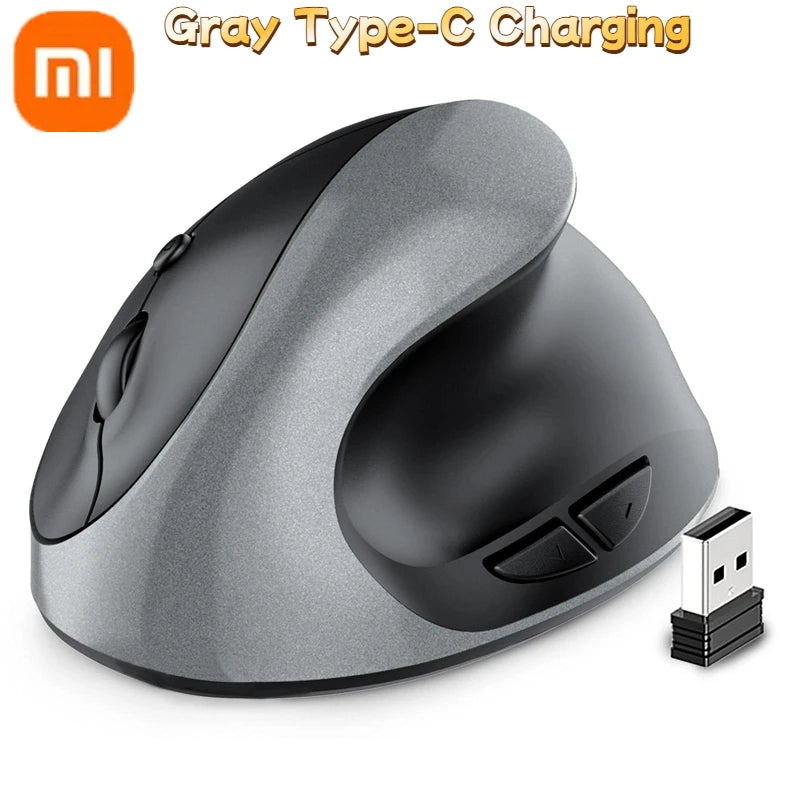 🖱️ Xiaomi Κάθετο Εργονομικό Ασύρματο Ποντίκι – Rechargeable ή με Μπαταρία AA
