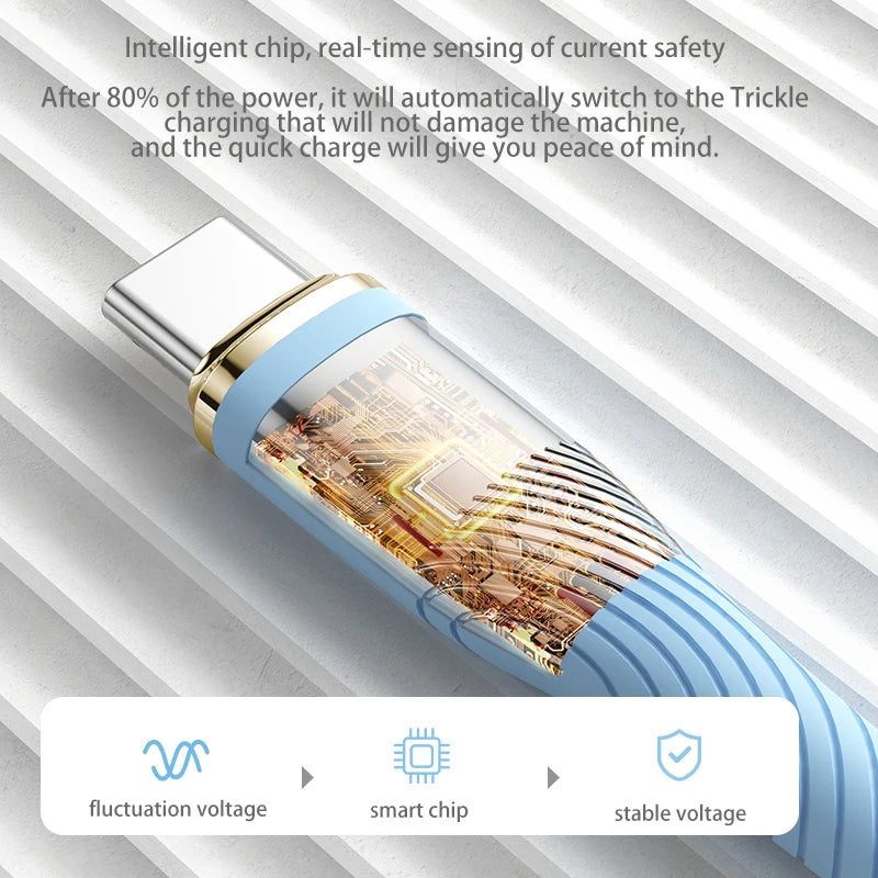 ⚡ PD 100W Type-C to Type-C Καλώδιο Φόρτισης – Liquid Silicone