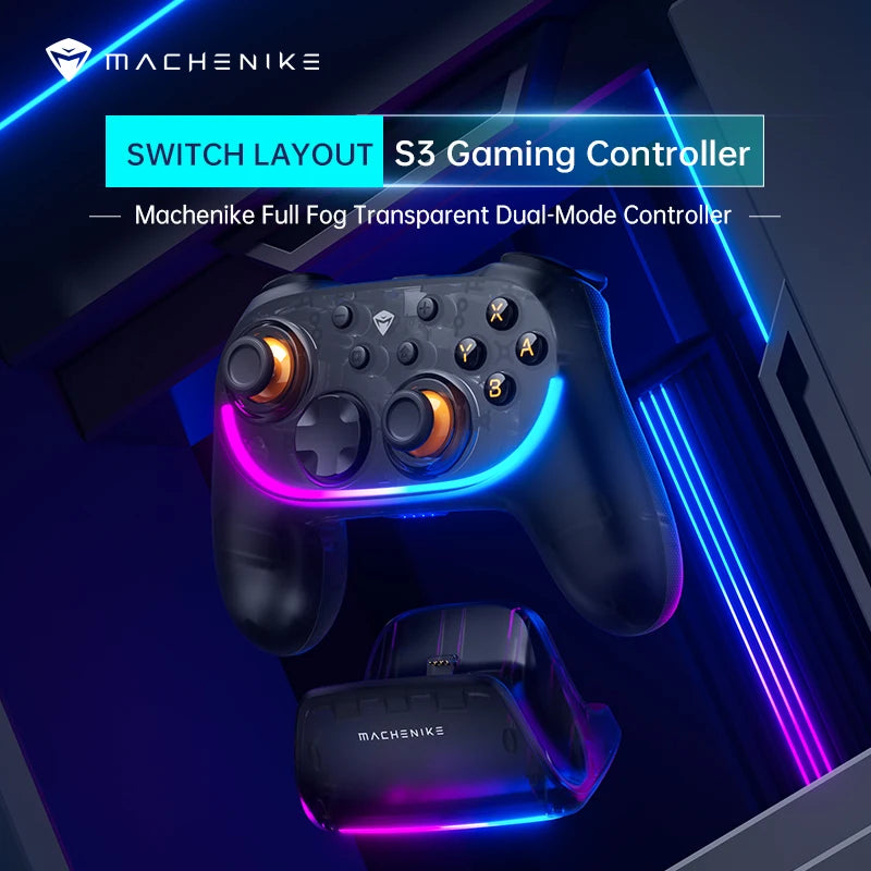 🎮 Machenike S3 Wireless Gaming Controller – Ασύρματο Gamepad με Hall Effect Joysticks | Συμβατό με Nintendo Switch, PC, Android, iOS & Steam