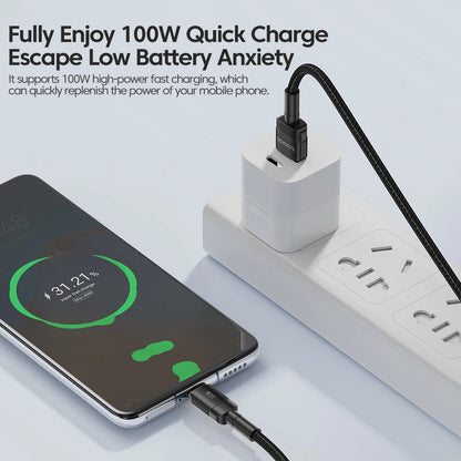 ⚡🔌 Toocki 6A USB to Type-C Cable – PD 100W Ταχεία Φόρτιση & Data Sync 🎯