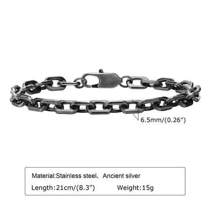 ⛓️ Vintage Byzantine Chain Bracelet – Ανδρικό Βραχιόλι από Ανοξείδωτο Ατσάλι | Retro Πλεκτό Design για Μοντέρνους & Κλασικούς Άνδρες