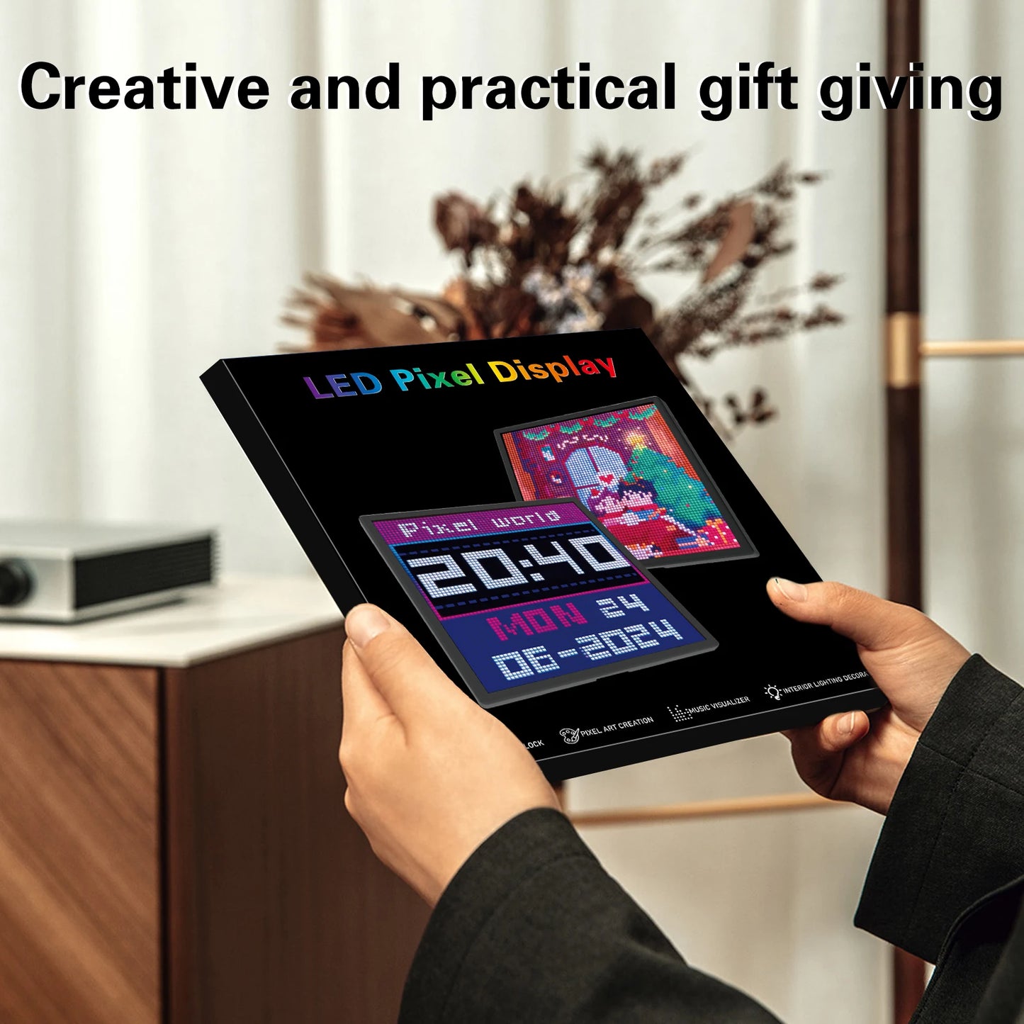 LED Pixel Display 64×64 RGB – Programmable Pixel Art Οθόνη με Bluetooth App