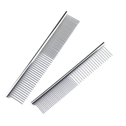 🪮🐕 Stainless Steel Pet Comb – Χτένα Περιποίησης για Μακρύ & Πυκνό Τρίχωμα Σκύλων & Γατών ✂️🐾 Ιδανική για καθημερινό grooming & απομάκρυνση νεκρών τριχών – κατάλληλη για κάθε είδος κατοικιδίου!