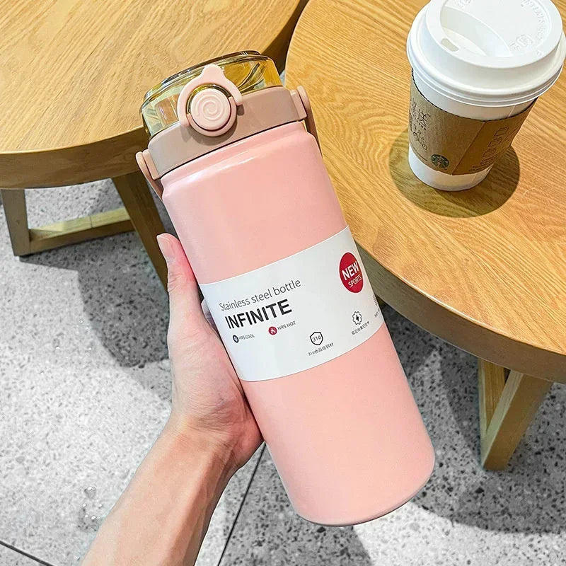 🥤✨ Μεγάλης Χωρητικότητας Θερμός με Καλαμάκι – Ζεστά & Κρύα Ποτά Όλη Μέρα! ✨🥤