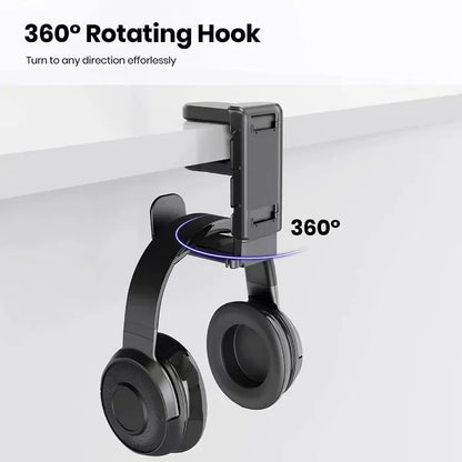 2-in-1 Gaming Headphone & Gamepad Holder – Adjustable Desktop Stand for Headphones and Controller