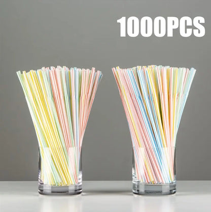 🥤🎉 Drinking Straws – Πολύχρωμα & Μαύρα Καλαμάκια 100-1000PCS ✨ Ιδανικά για Party, Γάμους & Καθημερινή Χρήση