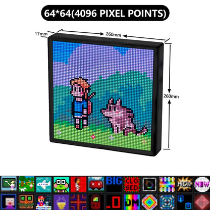 LED Pixel Display 64×64 RGB – Programmable Pixel Art Οθόνη με Bluetooth App