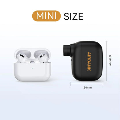 🚴‍♂️💨 AIRBANK AS100 Mini Portable Bicycle Pump – Rechargeable Air Inflator 100PSI