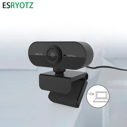 💻🎥 Full HD 1080p USB Webcam – Με Μικρόφωνο & Περιστροφή για PC & Laptop 🎤✨
