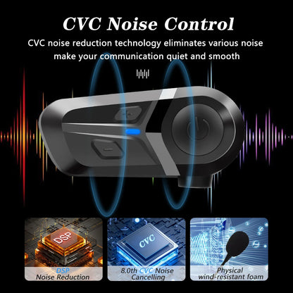 🏍️🎧 Waterproof Bluetooth Helmet Headset for Motorcycles – Hands-Free Calls & Music (BT 5.3) 🎧🏍️