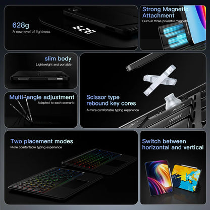 📱✨ Smart Διαιρούμενη Θήκη Πληκτρολογίου για iPad 10th & 11th Gen 10.9”