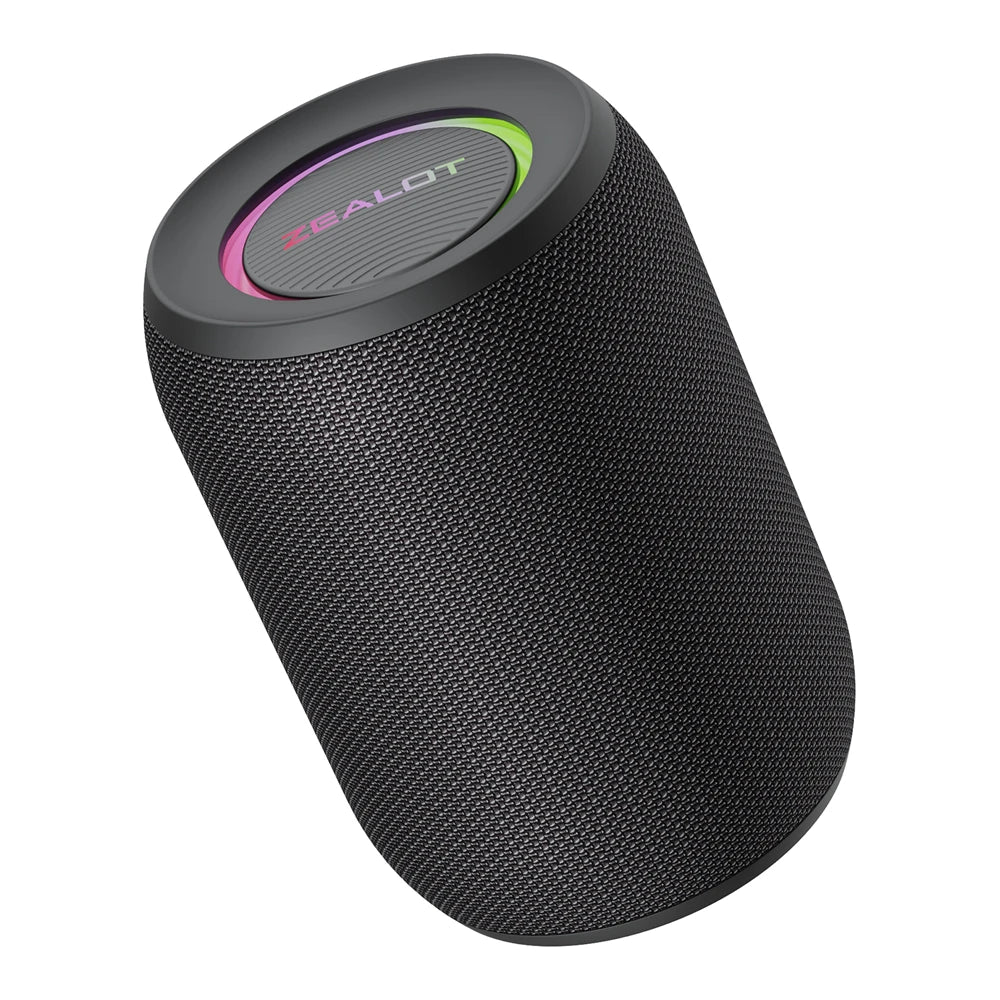 Zealot S32PRO Powerful Bluetooth Speaker – 15W Bass, LED Lights, IPX5 Waterproof