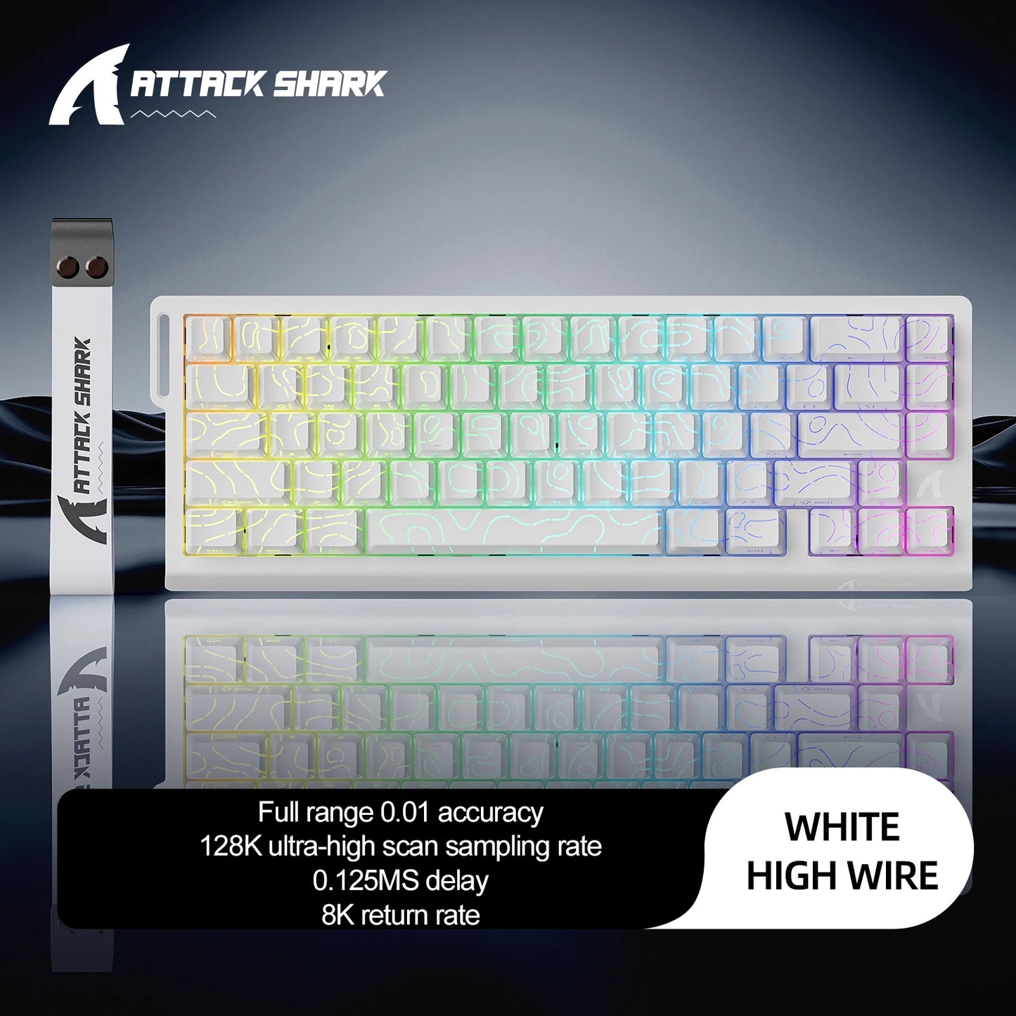 ⌨️⚡ ATTACK SHARK X68HE – Ενσύρματο Μαγνητικό Gaming Keyboard με 0.01mm Rapid Trigger, 8000Hz Polling Rate & RGB 16.8M 🎮✨